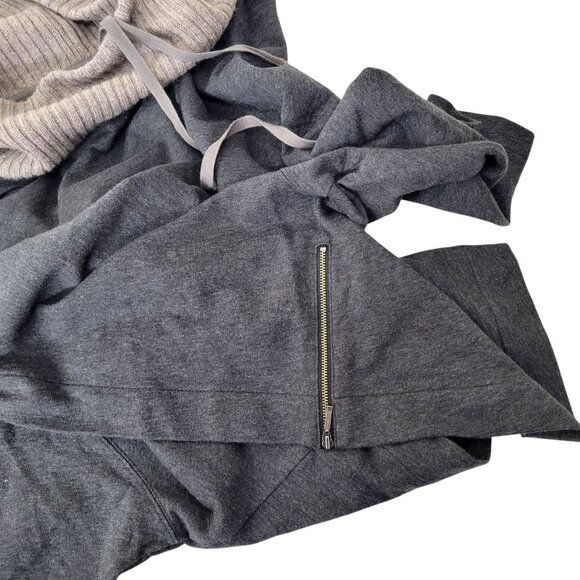 Ann Taylor LOFT Womens Gray Sweater With Ribbed Cowl Neck & Drawstring Size XL - Picture 5 of 6